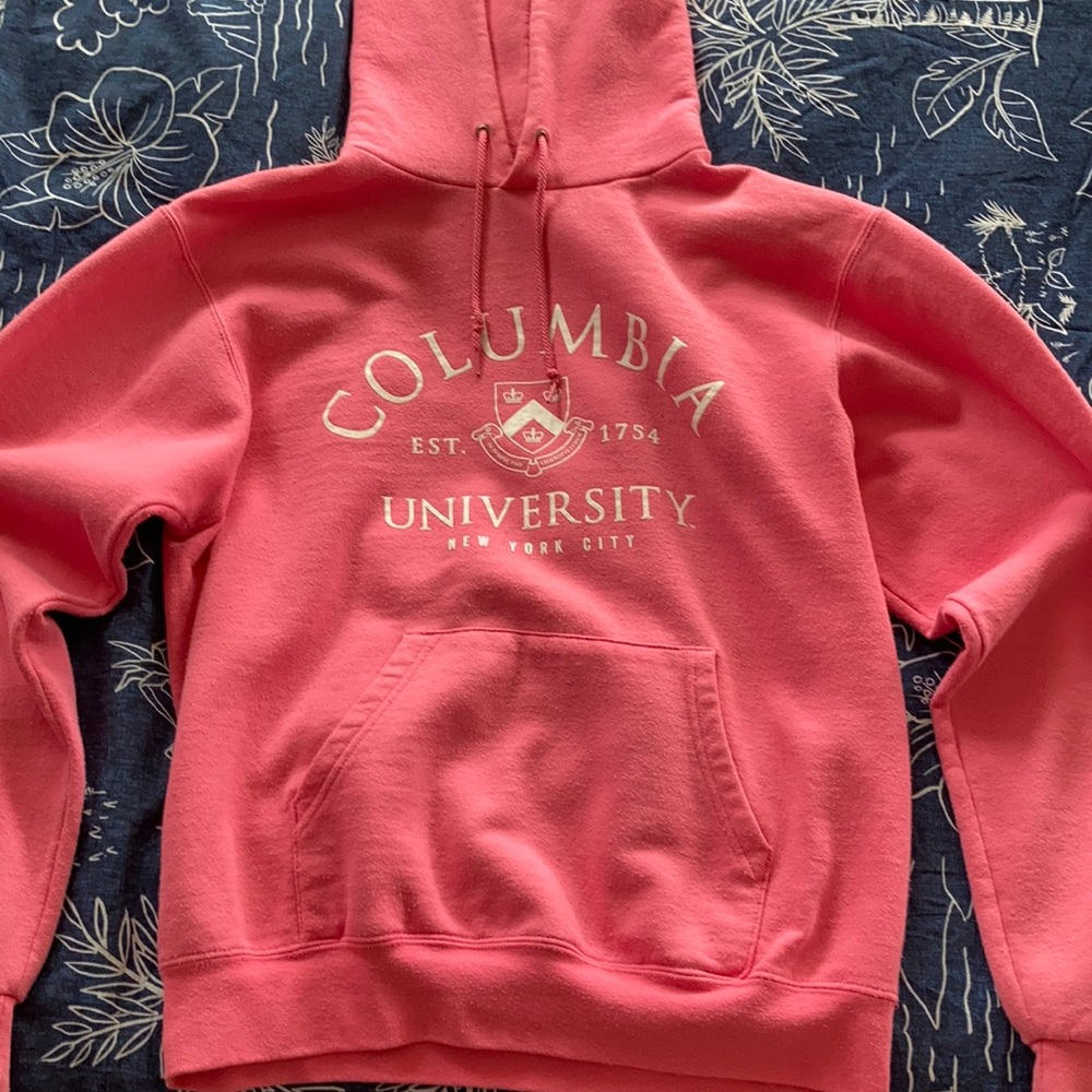 Champion Coral Pink Columbia University Hoodie